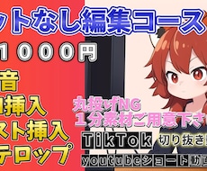 ５０００円【５本】ショート動画編集します １分の素材をご用意お願い致します。カット編集はしません