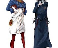 お好みの人物キャラクターの立ち絵と3面図描きます お好みのキャラクターを一緒につくりましょう！