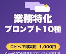 ChatGPT用プロンプトを作成します イメージ1