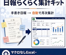 製造業の日報をExcelで自動集計します イメージ1