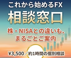 これから始めるFX。不安、悩み…相談に乗ります イメージ1