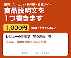 ネットショップの商品説明文を1つ書きます イメージ1