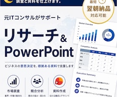 市場調査・競合分析レポート『寝てる間』に作成します 情報収集から分析・資料化まで一括対応