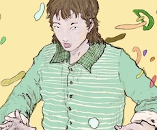 個性的な絵柄で目を惹く人物イラストを描きます