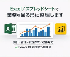 Excel／スプレッドシートで業務集計を整理します イメージ1