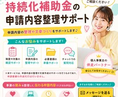 持続化補助金｜申請サポート・事業計画書を整理します イメージ1