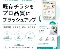 既存チラシをプロ品質にブラッシュアップします イメージ1