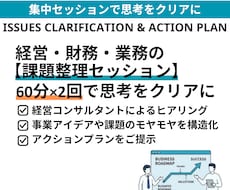 60分×2回｜経営・財務・業務の課題整理をします イメージ1