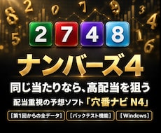 ナンバーズ4の配当重視予想ソフトを販売しますます イメージ1