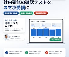 社内研修の確認テストをアプリ化します 研修資料から理解度テスト｜スマホで受講・結果も自動集計