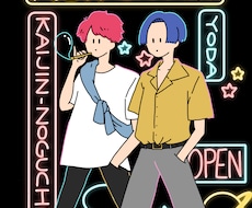 ポップなイラスト制作します 動画配信用サムネなどに使える1枚絵を描きます！