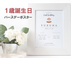 １歳誕生日　お誕生日ポスター作製したします イメージ1