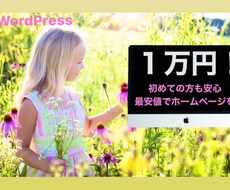 １万円で高品質なホームページ作ります 自分では作るの面倒、でもお金をかけずに、とにかく安く欲しい！