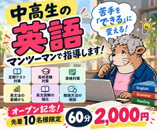 中高生の英語をマンツーマンで指導します イメージ1