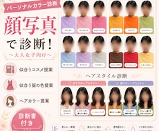 顔写真でカラー診断｜似合う色・髪型をご提案します イメージ1