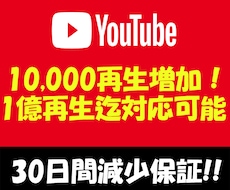 YouTube⚡10000再生増加⚡宣伝拡散します ⚡最高1億再生迄対応可能です⚡安心の30日間減少補償⚡