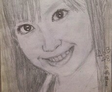 鉛筆画で似顔絵デッサン