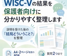 WISC-Vの結果を保護者向けに整理します イメージ1