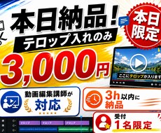 納品まで3時間で動画にフルテロップ入れます イメージ1