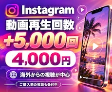 インスタのビデオ視聴+5000回拡散します イメージ1