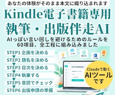 Kindle出版AIツールで出版申請まで伴走します イメージ1