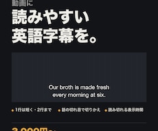動画に読みやすい英語字幕をつけます イメージ1