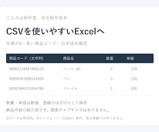 CSVの文字化け確認とExcel変換をします イメージ1