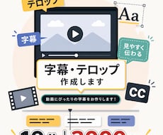動画字幕・テロップ作成します イメージ1