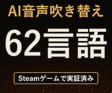 AI音声で動画やゲームを62言語に吹き替えます イメージ1