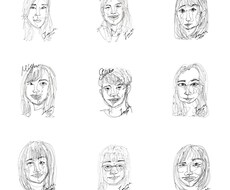 一筆書きで似顔絵描きます イメージ1
