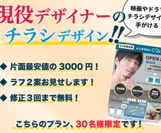 限定30名さま！破格でチラシデザインをします イメージ1