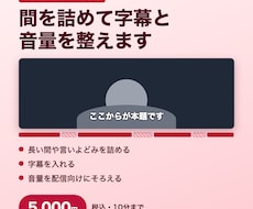 話す動画の無音をカットして整えます イメージ1