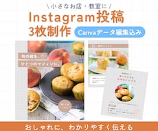 ３枚で伝わるInstagram投稿を制作します イメージ1