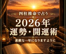 2026年を良い一年に☆運勢・開運術占います 新しい一年を応援！目標達成・成就したいこと占います。