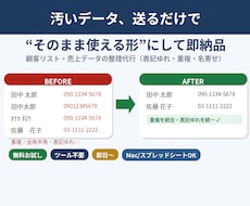 データの名寄せ・重複削除・表記統一します イメージ1