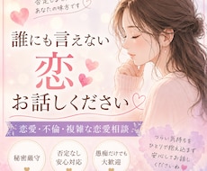 誰にも言えない恋愛・不倫のお悩みをお聞きします イメージ1