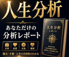 あなた専用の人生分析レポートを作成します 仕事・恋愛・才能・強みを多角的に分析します