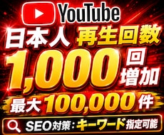 YouTubeで1000回の日本再生増やします イメージ1