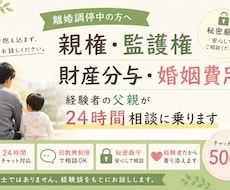 離婚調停・親権問題の不安を経験者がお聞きします イメージ1