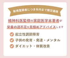 起立性調節障害や発育・発達などの食育相談を承ります イメージ1