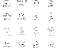 aiデータ込み/一目で伝える手描きロゴを作成します 手描きのシンプルロゴ/手書きイラスト