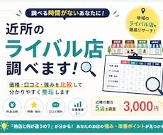 近所のライバル店5店を代わりに調べます イメージ1