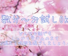 ただ誰かと話したい時✴︎あなたの心に寄り添います イメージ1
