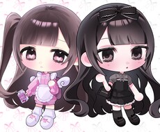 萌え系♡のかわいい女の子のミニキャラを描きます ◆商用利用可！アイコン・グッズ制作・動画内イラスト等にぜひ♪