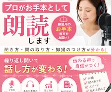 あなた専用！セミナー台本のお手本音声を収録します イメージ1