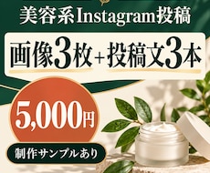 美容系SNSの投稿画像と文章を3本作ります イメージ1
