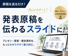 発表原稿からプレゼンテーション資料を作成します イメージ1