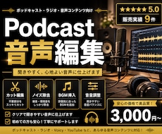 ポッドキャスト/ラジオの音声編集をします イメージ1