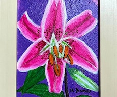 水彩、アクリル絵の具で花や猫、犬などを描いてます イメージ1