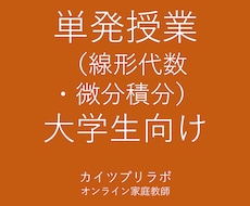 大学の微分積分・線形代数を教えます イメージ1
